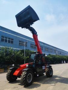 Yunnei 3.5t dua bagian teleskopik variabel Forklift hidrolik pompa ganda 76KW mesin pengangkut roda muatan untuk pertanian - Product Image 5