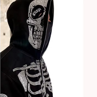 Sudadera con Capucha de Anime para Hombre, Invierno 2024, Estampado 3D, Bordado, Informal, con Bolsillo, Corte Regular, Personalizada