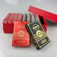 Jeu de cartes de poker de luxe rouge et noir personnalisé en usine, impression sur mesure, lisse, facile à mélanger, écologique, pour usage familial, en papier