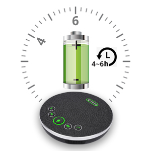 गर्म बिक्री पोर्टेबल ओमनी-दिशात्मक वायरलेस ऑडियो कॉन्फ्रेंस सिस्टम वायरलेस स्पीकरफोन - Product Image 4