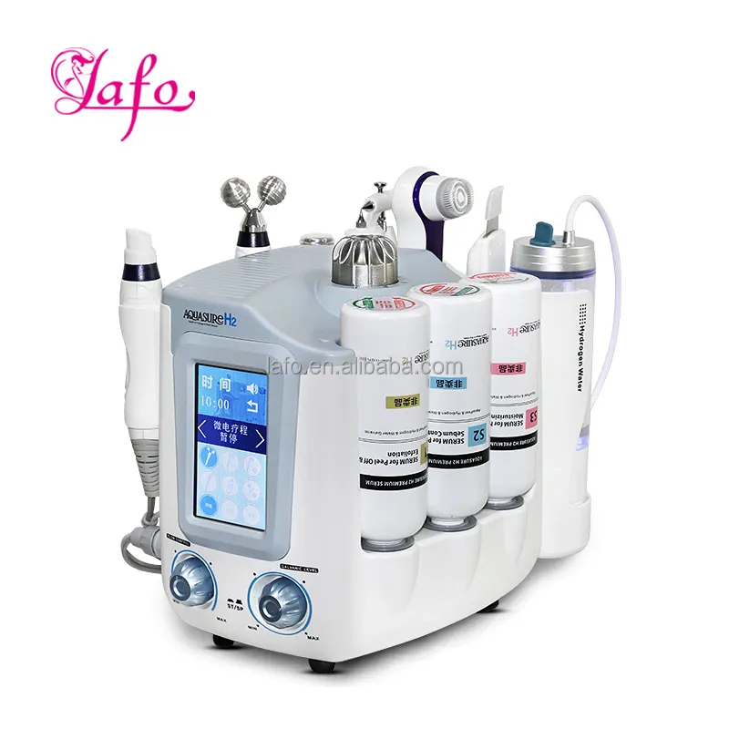 6 In 1 H2-O2 Diepe Reiniging Gezichtsmachine/Waterstof Water Generator Voor Diepe Reiniging Dermabrasie Machine