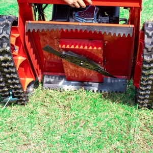Tondeuse à gazon sur chenilles à pente de 45 degrés avec chenilles en caoutchouc et télécommande pour le travail de tonte sur les pentes, vergers, talus et fossés routiers - Product Image 5
