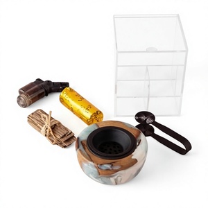 Quemador de Incienso de Resina Epoxi y Madera de Acacia Hecho a Mano por Artesanos de Elite Ember, Soporte Premium para Oud, Decoración para Ramadán y Regalo para el Eid - Product Image 1