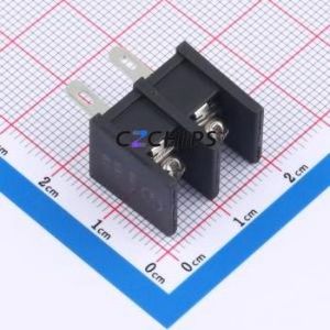 MX35H-8.25-02P-BK01-Cu-S-A Barrier Terminal Block Through hole Component THT,P=8.25mm Connector Two Sides 8.25mm 1x2P Center Pin - Product Image 1