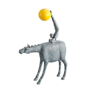 фигурка животного скульптуры Suppliers-Скандинавская скульптура животного, деревянные фигурки лошадей для домашнего декора, оптовая продажа, Сельский декор из смолы, украшение для дома