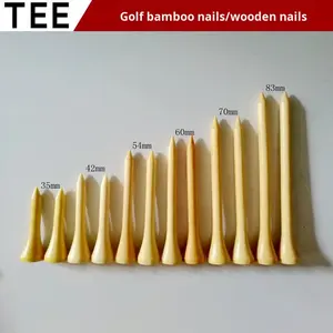 Direct usine IGESON HYT-02 Tees de golf en bambou écologiques de 70 mm à rayures colorées, porte-balles, personnalisables, de haute qualité - Product Image 2