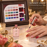 Vernis Gel Effet Œil de Chat Scintillant 24 Couleurs Sunset Glow 15ml UV LED Soak Off OEM ODM Marque Privée