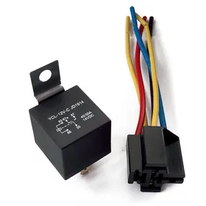 HOT sale 5 pin Car relay DC 12V 40A mini 5 Wire Auto relay socket