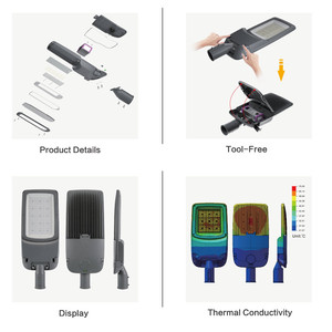 200W All-in-One-Solar-Straßen laternen system mit Sun Tracking LED-Lichtquelle Aluminium legierung gehäuse IP67 Cloud Management Platform - Product Image 3