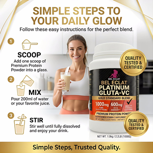 Polvo de Proteína Blanqueador de Piel Premium, Mezcla de Glutatión con Vitamina C y Aminoácidos, Suplemento Diario para Todo el Cuerpo - Product Image 3
