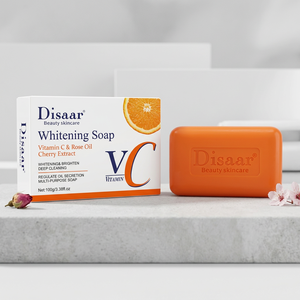 Sabun Pemutih Vitamin C Disaar Dengan Ekstrak Ceri, Pembersih Pencerah Untuk Wajah & Tubuh - Product Image 2