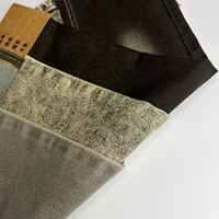 Tissu en denim de coton mercerisé, couleur café foncé, fil doux 10S, toucher extensible, rouleau de denim brut pour la vente en gros B2B mondiale