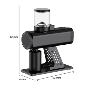 Nuevo Molinillo de Café de Acero Inoxidable con Muelas Planas, 650 rpm, Alta Velocidad, Superfino, para Espresso, para el Hogar, Gd-3405-negro, Totalmente Metálico - Product Image 3