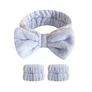 للبيع بالجملة رباط شعر لطيف على شكل فراشة بفيونكة من الصوف الناعم للوجه عصابة شعر سبا لمستحضرات التجميل وعقال مكياج للفتيات عصابة شعر نسائية - Product Image 4