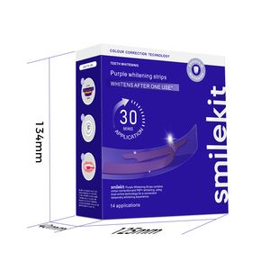 Bandes blanchissantes pour les dents de marque privée OEM ODM, couleur violette - Product Image 3
