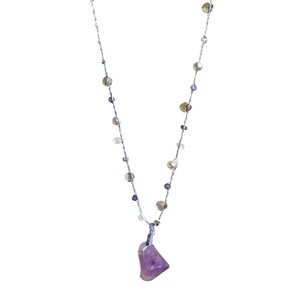 Collar de Cuentas de Amatista, Cristal Natural, Estilo Bohemia, Joyería para Uso Diario de Mujer - Product Image 3