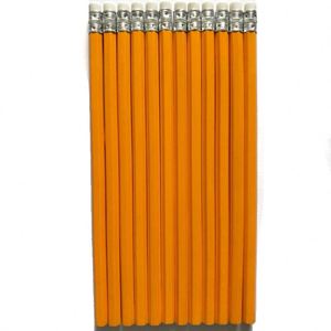 Ensemble de crayons à mine graphite jaune avec impression de logo personnalisé, crayons hexagonaux standard de 7 pouces, design personnalisé - Product Image 1