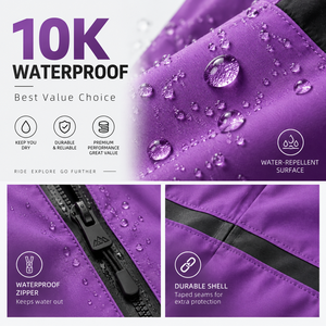 Combinaison de snowboard imperméable 10000 mm pour adultes, doublée en polaire corail, avec capuche réglable, pour sports d'hiver, équipement OEM - Product Image 2