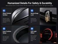 Housse de roue de secours LED vision nocturne avec caméra de recul, coque rigide ABS pour 4x4 SUV, accessoire de véhicule avec faisceau de câblage inclus