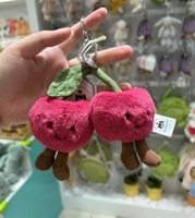 Série Originale Fruits et Légumes : Coton de PP Rempli de Peluches Parfumées (Maïs Caramel, Pois, Cerise, Pendentif, Raisin, Olive)