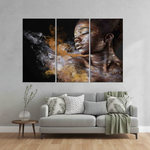 Lienzo Impreso: Elegante Póster de Mujer Africana, Regalo Personalizado Perfecto, Juego de 3 Lienzos - Product Image 3