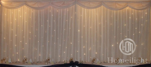 ผ้าม่านแสงดาว LED สีขาวสำหรับฉากหลังงานแต่งงานของโบสถ์มีความยืดหยุ่นสำหรับฉากหลังบนเวทีโรงละคร - Product Image 3
