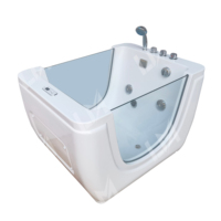 Baignoire Bébé Portable 2025 la Plus Récente avec Massage à Air Flottant Vortex, Ozone, Température Constante, Eau Chaude, Utilisation en Salle de Bain, Hydrothérapie Spa