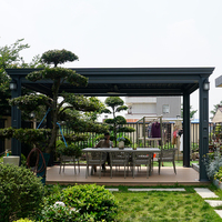 Prix d'usine pergolas rétractables personnalisées support d'angle extérieur pergola à double toit