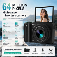 Videocámara Digital Selfie con Pantalla Giratoria de 180°, 2000mAh, Estilo Retro sin Espejo, Dispositivo de Video de Bolsillo para Adolescentes, Chicas y Chicos