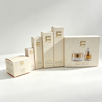 Boîte en papier de luxe pour soins de la peau avec logo personnalisé et estampage à chaud doré pour crème et sérum pour le visage, emballage de vente au détail pour cosmétiques