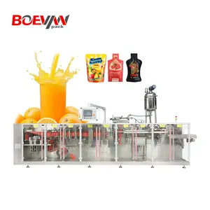Horizontal Packager Auto Stand up Pouch Fill Seal Energy Drink Juice Jelly Bottle-Bag Shape Doypack Packing Machine