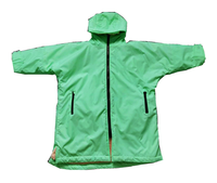 Robe de plage et de surf à manches longues, brodée sur mesure, écologique, imperméable, séchage rapide, avec robe de change en polaire