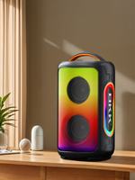 BKK / OEM 20W RMS Enceinte portable avec microphone intégré, boîtier en plastique, LED RGB, alimentation par batterie, Boombox sans fil pour extérieur