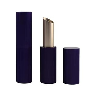 Tubes à lèvres sur mesure, coque extérieure en aluminium rayée magnétique ronde, remplissage inversé, emballage cosmétique - Product Image 2