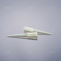 Équipement de laboratoire de chimie fournitures de laboratoire 200uL pointe de pipette universelle jaune en rack stérile