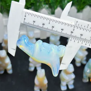 Wholesale Crystal Crafts Animal Carving Product 5 Cm Cute Baby Opal Dinosaur Decoration Statue For Children Gift