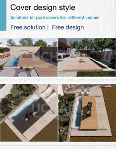 Couverture de <span class=keywords><strong>piscine</strong></span> électrique rétractable en acier inoxydable PC, contrôle intelligent, plateforme antidérapante pour hôtel, villa, <span class=keywords><strong>piscine</strong></span> extérieure commerciale - Product Image 4