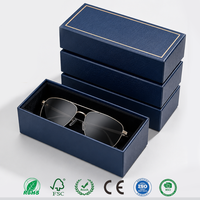 Boîtes d'emballage personnalisées pour lunettes de soleil, boîtes rigides en carton avec couvercle, étui à lunettes OEM pour les petites entreprises, logo en estampe dorée, boîte en papier