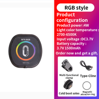 Nouvelle Arrivée Kaliou : Lumière d'appoint LED RGB multifonctionnelle magnétique, température de couleur réglable 2700-6500K, trou de vis 1/4 pour DSLR