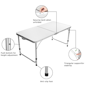 Feistel 알루미늄 합금 해변 야외 접이식 테이블 의자 접이식 피크닉 캠핑 접이식 테이블 - Product Image 2