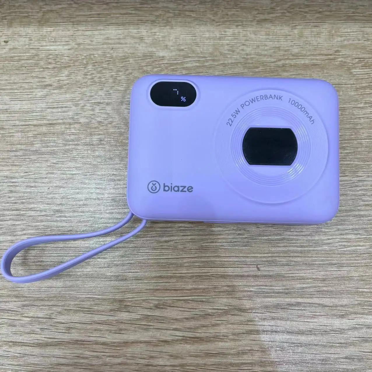 Cute Camera Like Power Bank 10000mAh with Cables and Digital Display