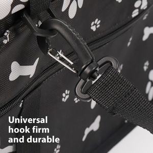 Tas Jinjing Hewan Peliharaan Lipat Minimalis Modis Musim Panas Bahan Oxford Bernapas, Tempat Tidur Anjing Portabel untuk Perjalanan dengan Cetakan Jejak Kaki - Product Image 4