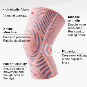 Genouillère de compression épaisse ergonomique pour le soutien gauche et droit, idéale pour l'haltérophilie, les squats, la force athlétique, la gym. OEM, ODM, vente en gros personnalisée. - Product Image 4