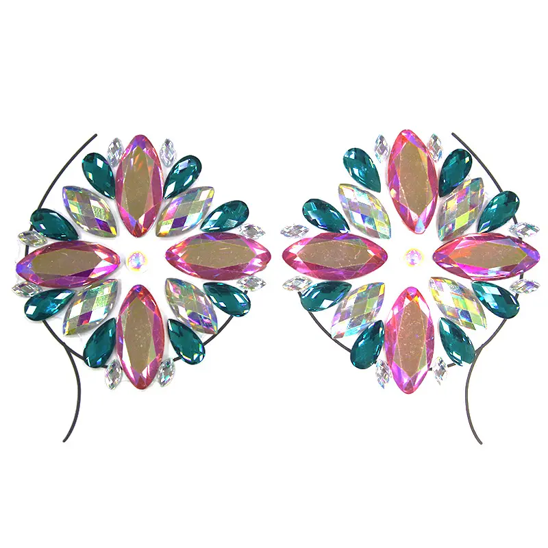Dans Slijtage Crystal Rhinestone Jewel Gems Boobs Nipple Cover Stickers