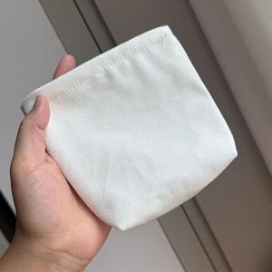 Pochette zippée portable en toile de coton naturel personnalisable, sac de rangement DIY pour cosmétiques et papeterie, idéal pour cadeaux de fête et trousse de maquillage de voyage - Product Image 4
