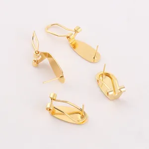 Moda color oro in metallo orecchino con perno posteriore per gioielli