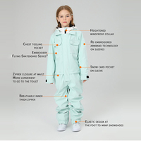 Salopette de ski pour enfants combinaison de neige hiver extérieur garçons filles combinaison de ski imperméable coupe-vent combinaison de snowboard enfants combinaison chaude