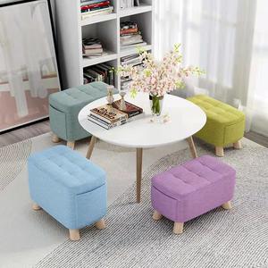 Fabric Storage <b>Stools</b> Rectangle Polyester Eco-Friendly For Living Room Bedroom Children Adults - Product Image 2
