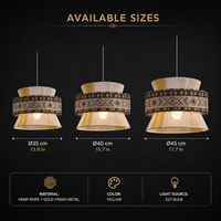 Lustre LED créatif en tissu imprimé de style ethnique bohème d'Asie du Sud-Est, avec abat-jour orange-rouge et bleu, idéal pour mariages, maisons et maisons d'hôtes