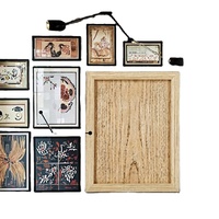 Cadre photo rectangulaire en MDF coloré avec plexiglas incassable, cadre moderne pour murs et tables